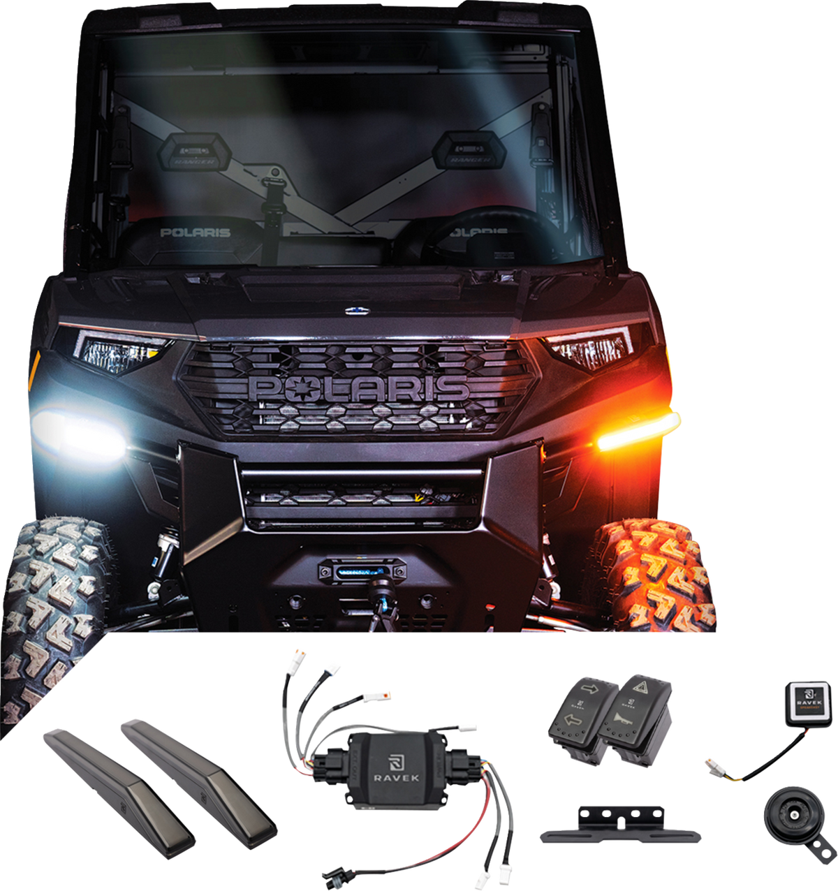 RAVEK Turn Signal Kit - Signature - Gen3 Speakeasy™ - Polaris Ranger - Rockers 64-1007SR