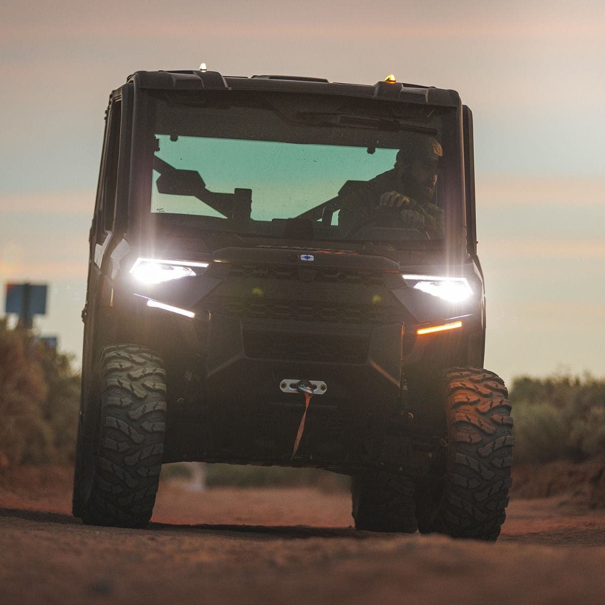 Polaris Ranger 2019+  Plug & Play Auto-Cancel UTV Turn Signal Kit with White Running Lights-Ravek