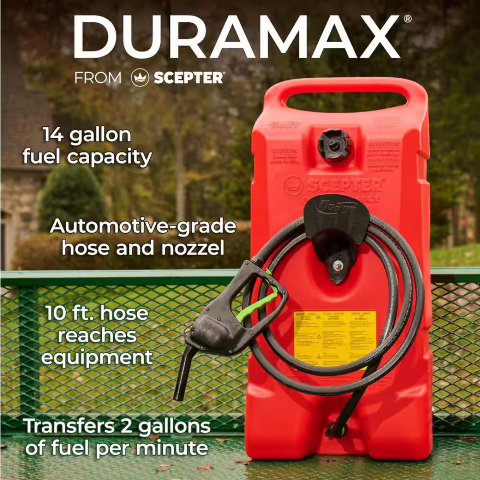 Flo 'n Go Duramax Fuel Caddy - 14 Gallon Wheeled Gasoline Container