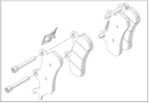 Can-Am Defender 2016+ Front brake pad kit – Left and Right - OEM Metallic Brake Pad Kit