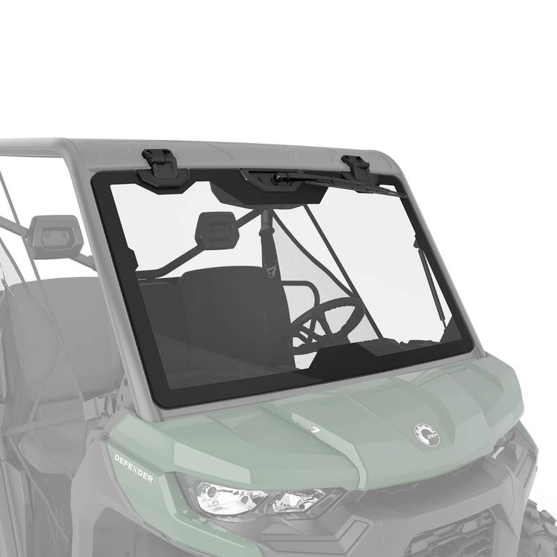 Can-Am Defender Flip Glass Windshield With Wiper and Washer Kit