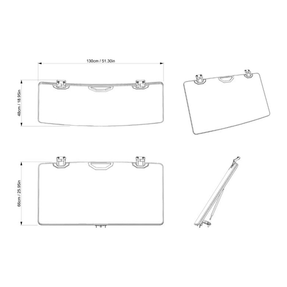 Can-Am Defender Flip Glass Windshield 715002942