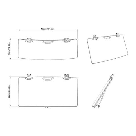 Can-Am Defender Flip Glass Windshield 715002942