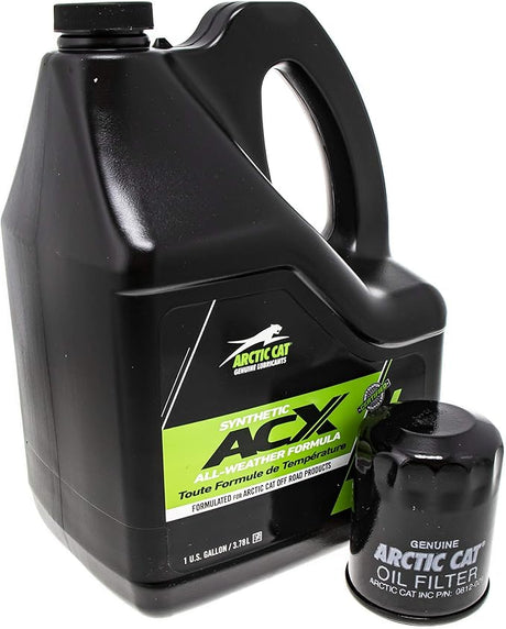 Arctic Cat 2436-850 ACX 0W-40 Gallon Synthetic Oil Change Kit for Alterra Wildcat