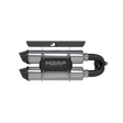 Dual Stacked Slip On System W/ Performance Muffler Blk Tip