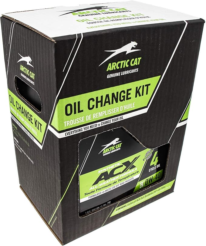 Arctic Cat 2436-850 ACX 0W-40 Gallon Synthetic Oil Change Kit for Alterra Wildcat