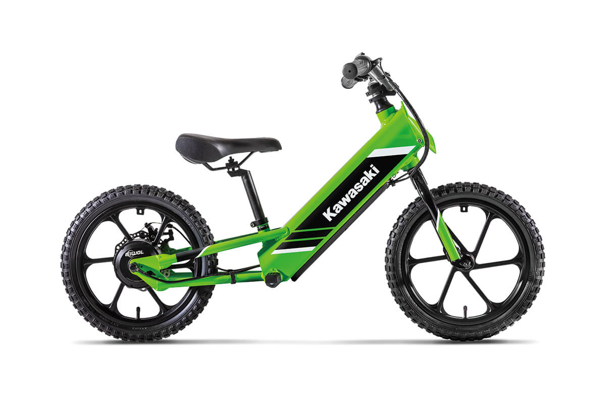 2025 Kawasaki Elektrode Electric Balance Bike Lime Green