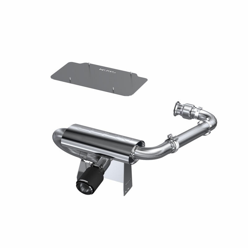 Single Slip On Turbo Back Center Exit W/ Perf Muff Cf