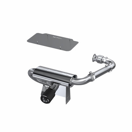 Single Slip On Turbo Back Center Exit W/ Perf Muff Cf