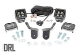 LED Light | Cage Mount | 2" Black Pair | White DRL | Honda Pioneer 1000/1000-5