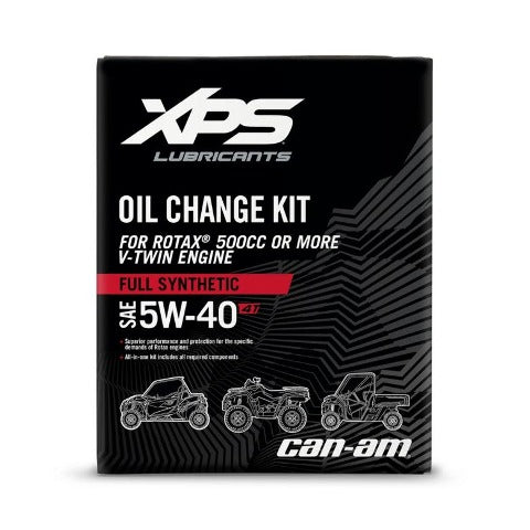 CAN-AM OEM 4T 5W-40 Full Synthetic Oil Change Kit for Rotax 500 cc or more V-Twin engine
