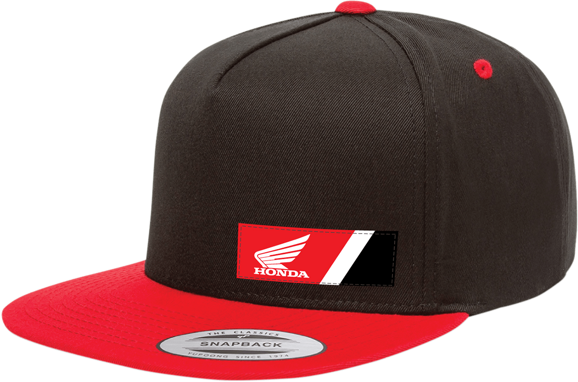 FACTORY EFFEX Honda Wedge Hat - Black/Red 23-86300