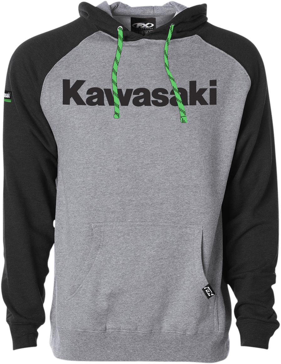 FACTORY EFFEX Kawasaki Standard Hoodie - Black/Heather - XL 23-88106