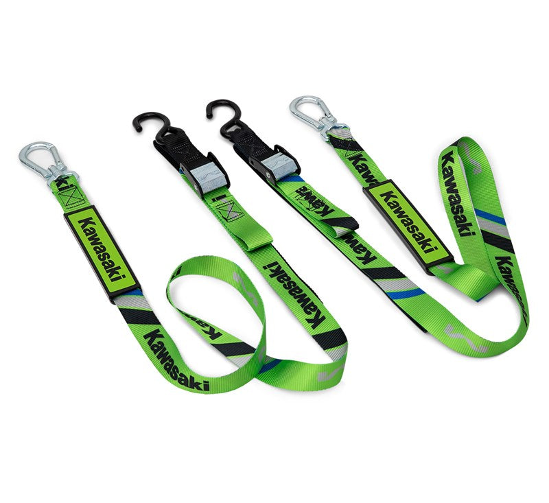 Kawasaki Matrix Concepts M1 1.5" Phatty Tie Downs – Premium Heavy-Duty Strap Set, Green