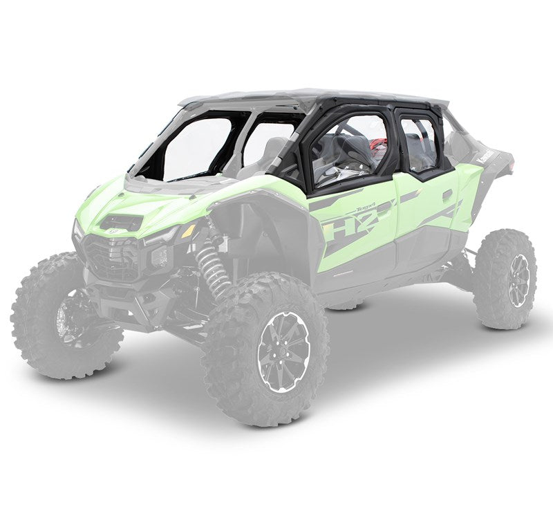 トコ Kawasaki H2 Soft Upper Door Set – Weather-Resistant UTV Cab