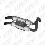 MBRP Slip-on system Dual Stack Performance Muffler for Polaris RZR S 1000 & General 1000
