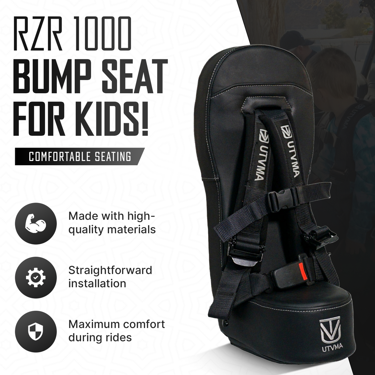 RZR 1000 Bump Seat (XP, Turbo, Turbo S, Dynamix, Trail, High Lifter) 2014-2023