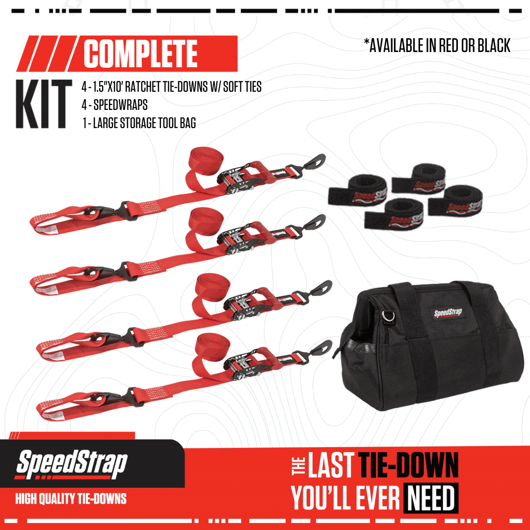 SpeedStrap 1 1/2In UTV Tie-Down Kit - Red