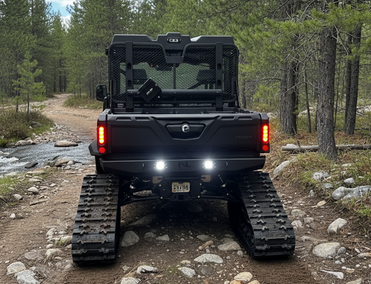 Can-Am Defender Rear Bumper – LED Lights, Made in USA