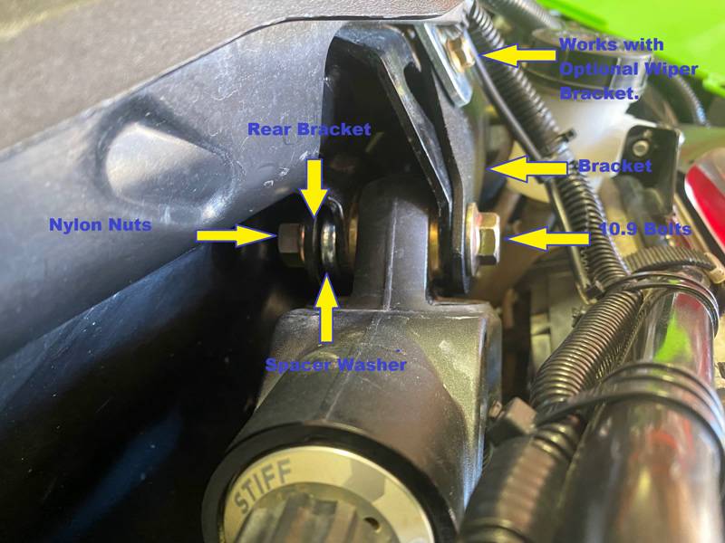 EMP Front Shock Mount Braces for Kawasaki Teryx KRX 1000