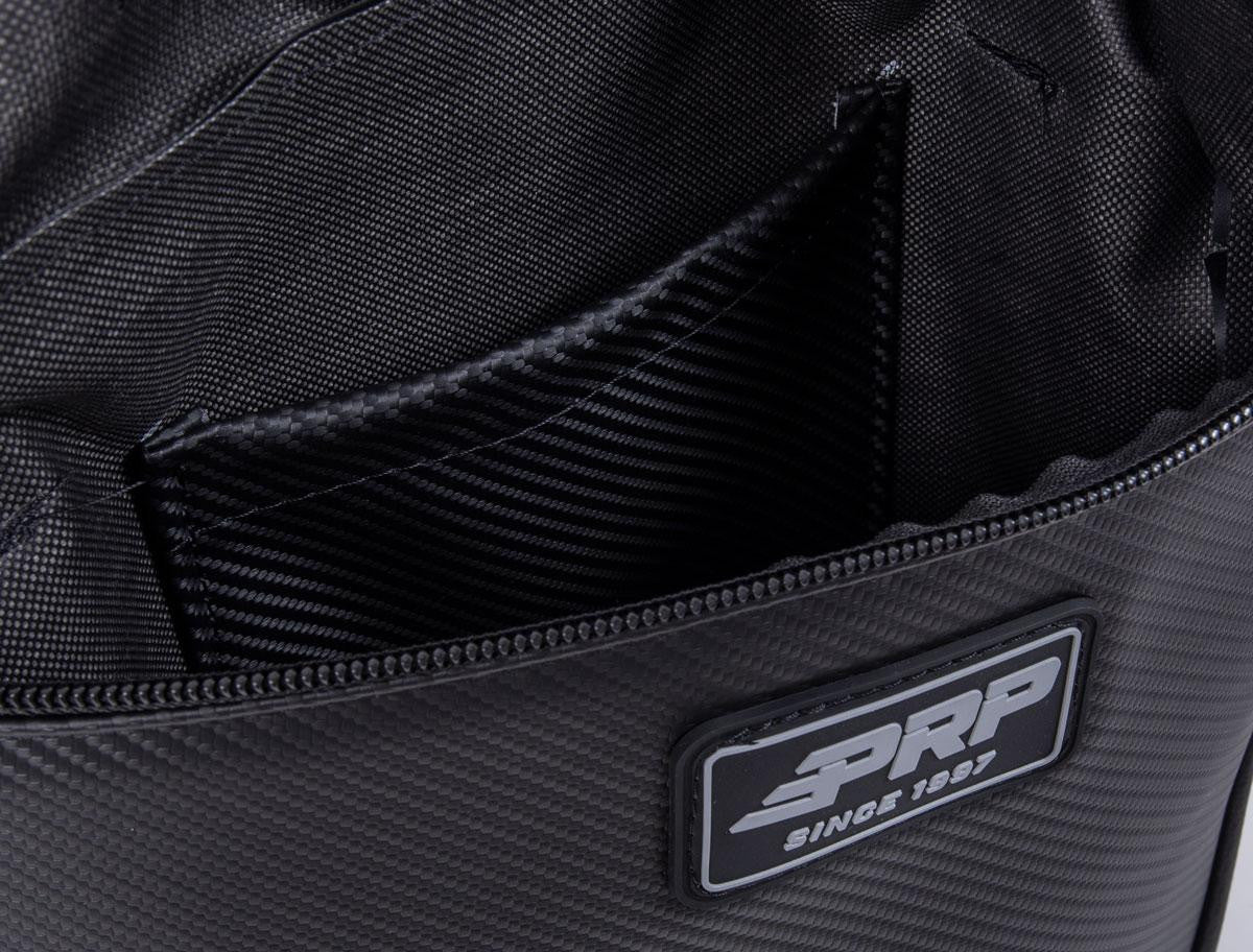 PRP Seats E36-210 Carbon Fiber Black Driver Side Door Bag with Knee Pad