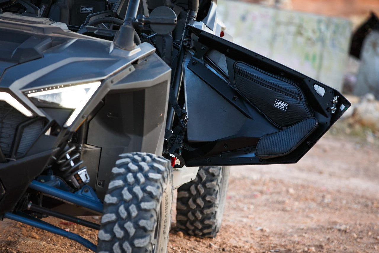 Front Door Bags For 2020 - 2024 with Knee Pad for Polaris RZR PRO XP, PRO R, Turbo R (Pair)