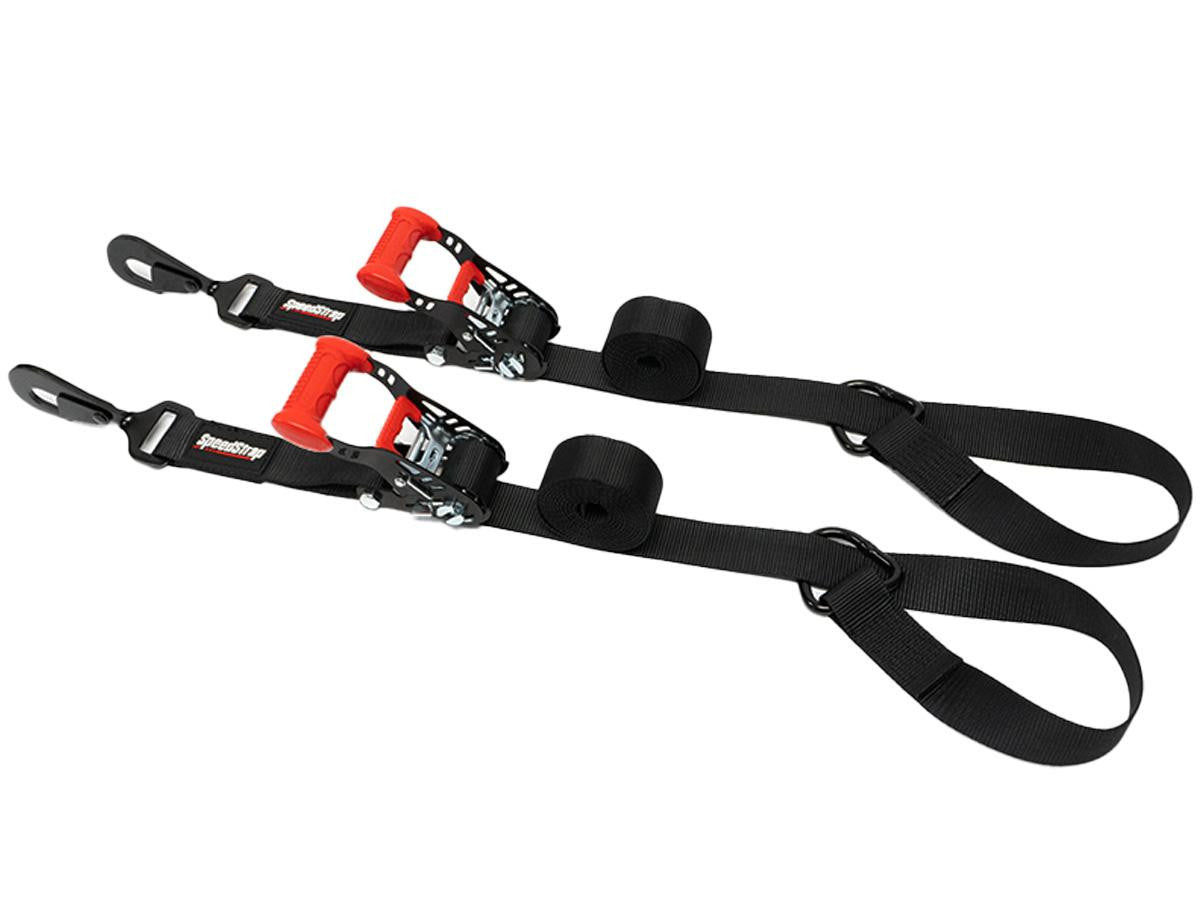 SpeedStrap 1 1/2In UTV Wheel Lasso Through the Wheel Tie-Down - Black (2 Pack)