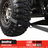 SpeedStrap 1 1/2In UTV Wheel Lasso Through the Wheel Tie-Down - Black (2 Pack)