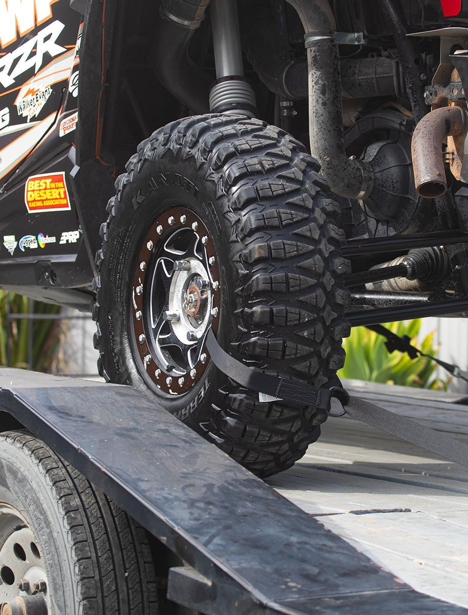 SpeedStrap 1 1/2In UTV Wheel Lasso Through the Wheel Tie-Down - Black (2 Pack)