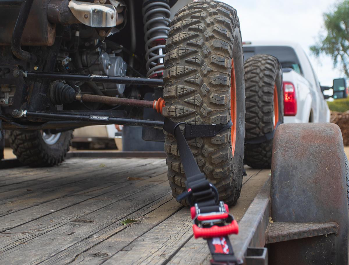 SpeedStrap 1 1/2In UTV Wheel Lasso Through the Wheel Tie-Down - Black (2 Pack)