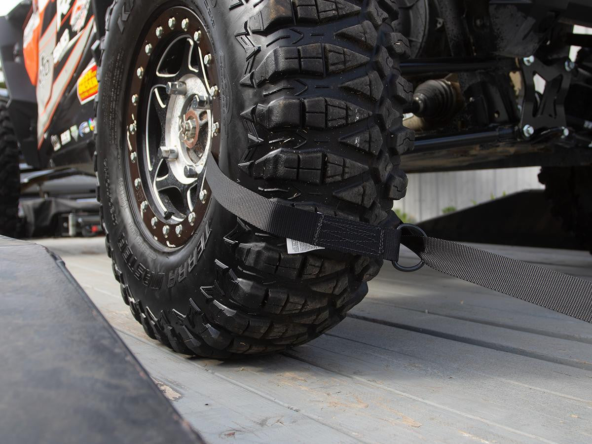 SpeedStrap 1 1/2In UTV Wheel Lasso Through the Wheel Tie-Down - Black (2 Pack)