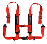 UTVMA 2-Inch 4-Point Harness with Auto Buckle - Red