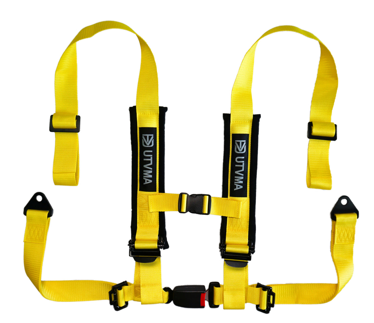 UTVMA 2-Inch 4-Point Harness with Auto Buckle – Yellow