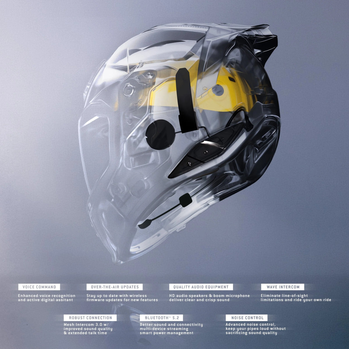 ICON HelmLink SL Bluetooth Communicator for Domain, Elsinore, Ultraflite & Threshold Helmets