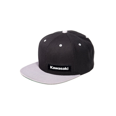 FACTORY EFFEX Kawasaki Wedge Snapback Hat - Black/Gray 23-86100