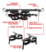 SEIZMIK Overhead Gun Rack Polaris Full Size Ranger with Pro-Fit ROPS (rollover protection system)