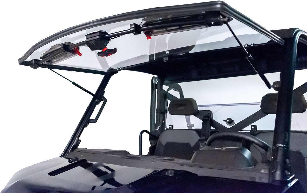 Flip-Up Vented Windshield (Scratch Resistant Polycarbonate) — Polaris Midsize Size Pro-Fit Ranger