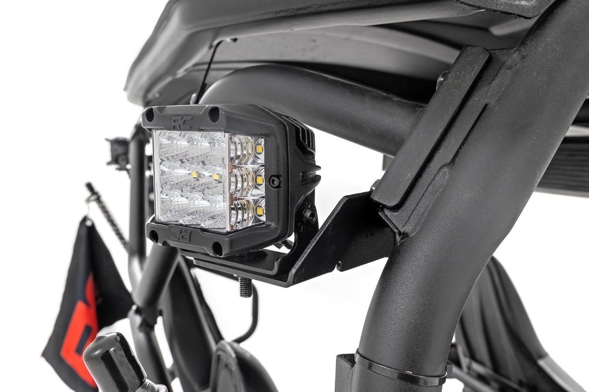 LED Light | Rear Mount | 2" Black Pair | Spot | Kawasaki Teryx