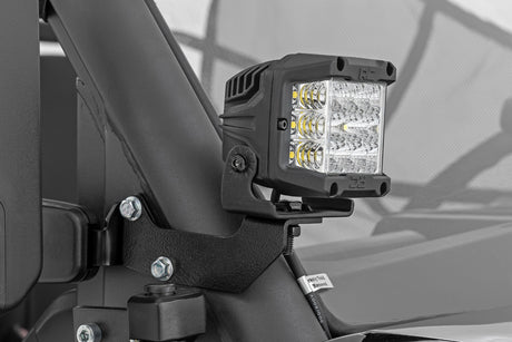 LED Light Kit | Cage Mount | 2" Black Pair | Amber DRL | CFMOTO UFORCE 1000