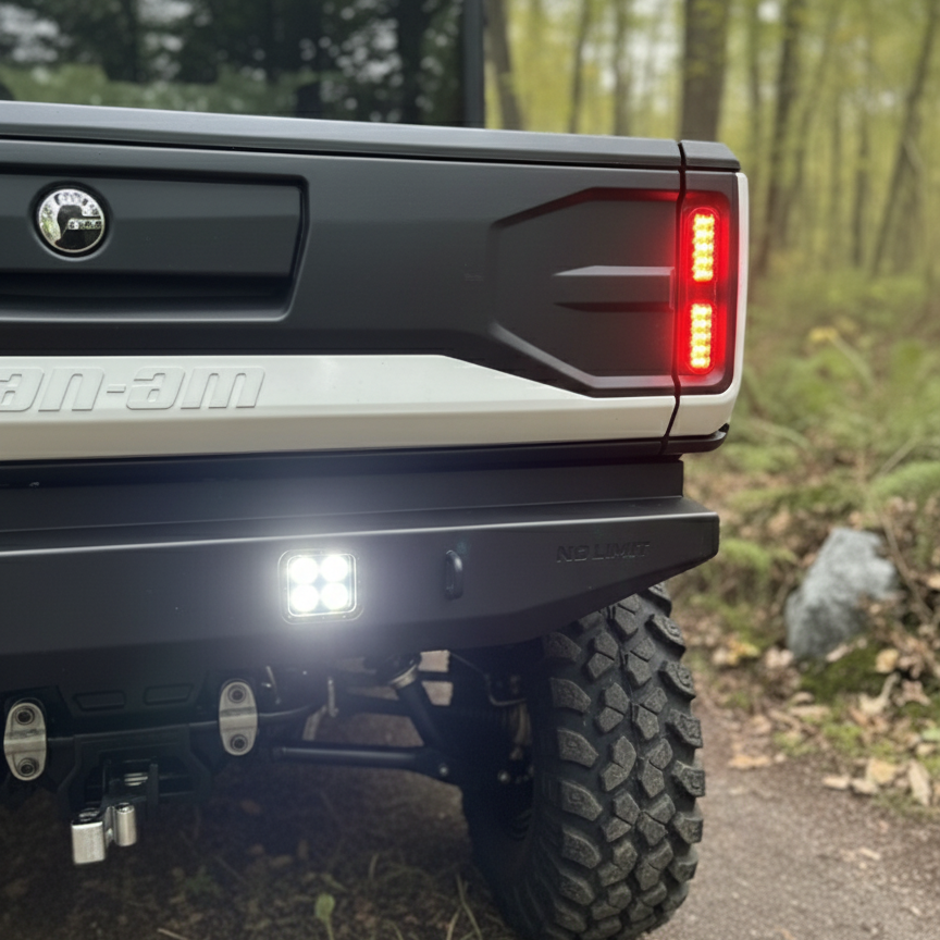 Can-Am Defender HD11 Rear Bumper – with LED Lights & Tow Hooks