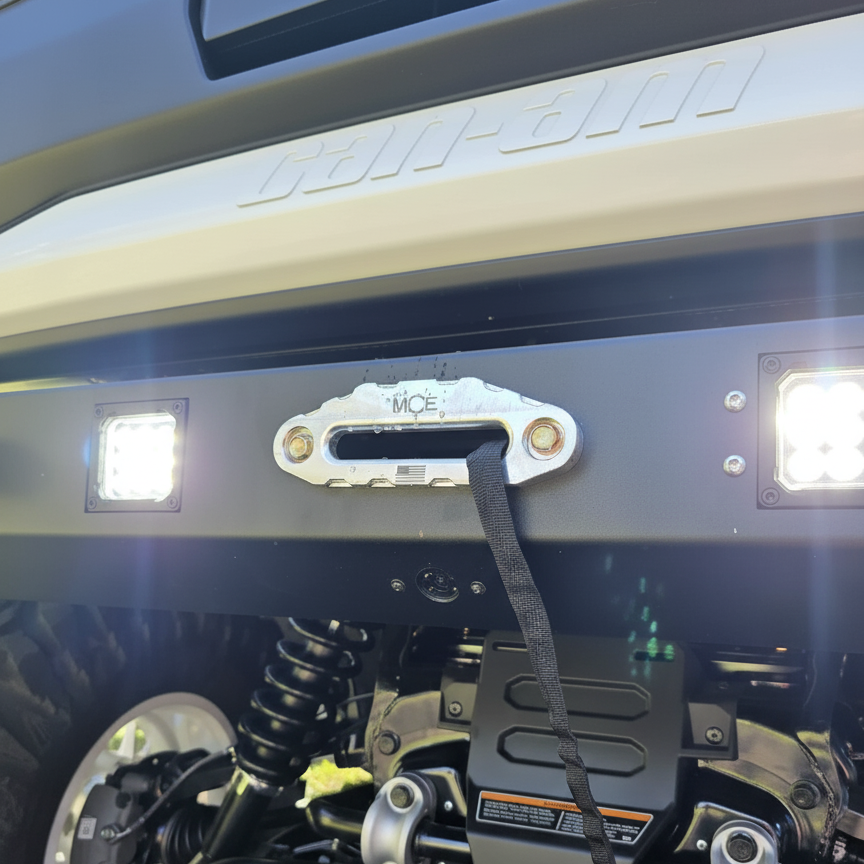 Can-Am Defender HD11 Rear Winch Bumper – with LED Lights & Tow Hooks