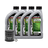 First Service Kit / Full -Synthetic Oil Change Kit for Kawasaki Ninja ZX-6R, Ninja 1000, Ninja 1100, Z900, W800, Versys 1000, Versys 1100 & Vulcan 900