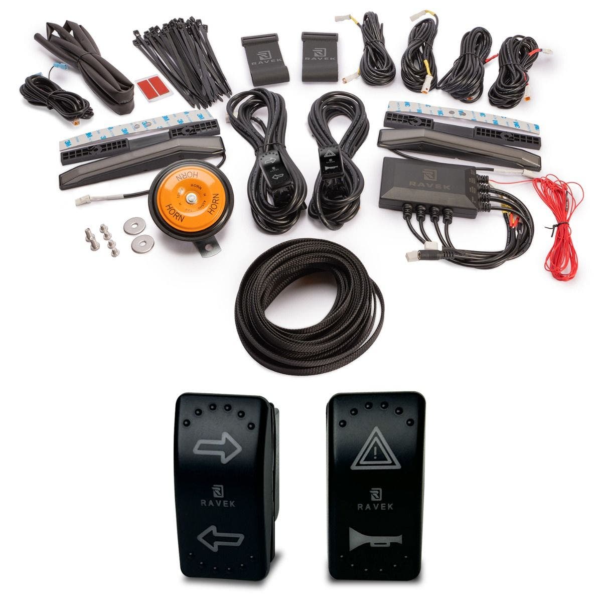 Polaris RZR XP 2024+  Plug & Play Auto-Cancel UTV Turn Signal Kit with White Running Lights-Ravek