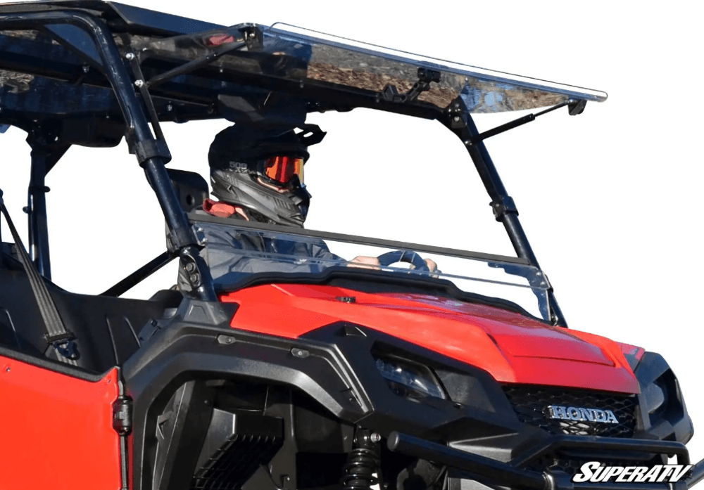 HONDA PIONEER 1000 SCRATCH-RESISTANT FLIP WINDSHIELD by Super ATV