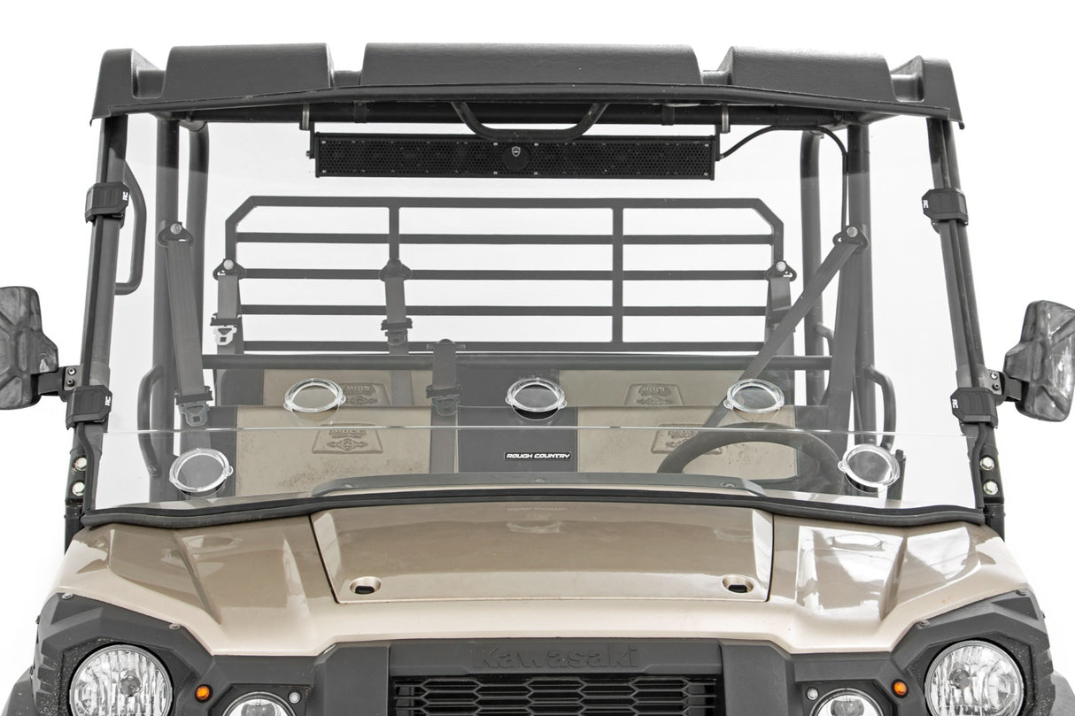 Vented Full Windshield | Scratch Resistant | Kawasaki Mule