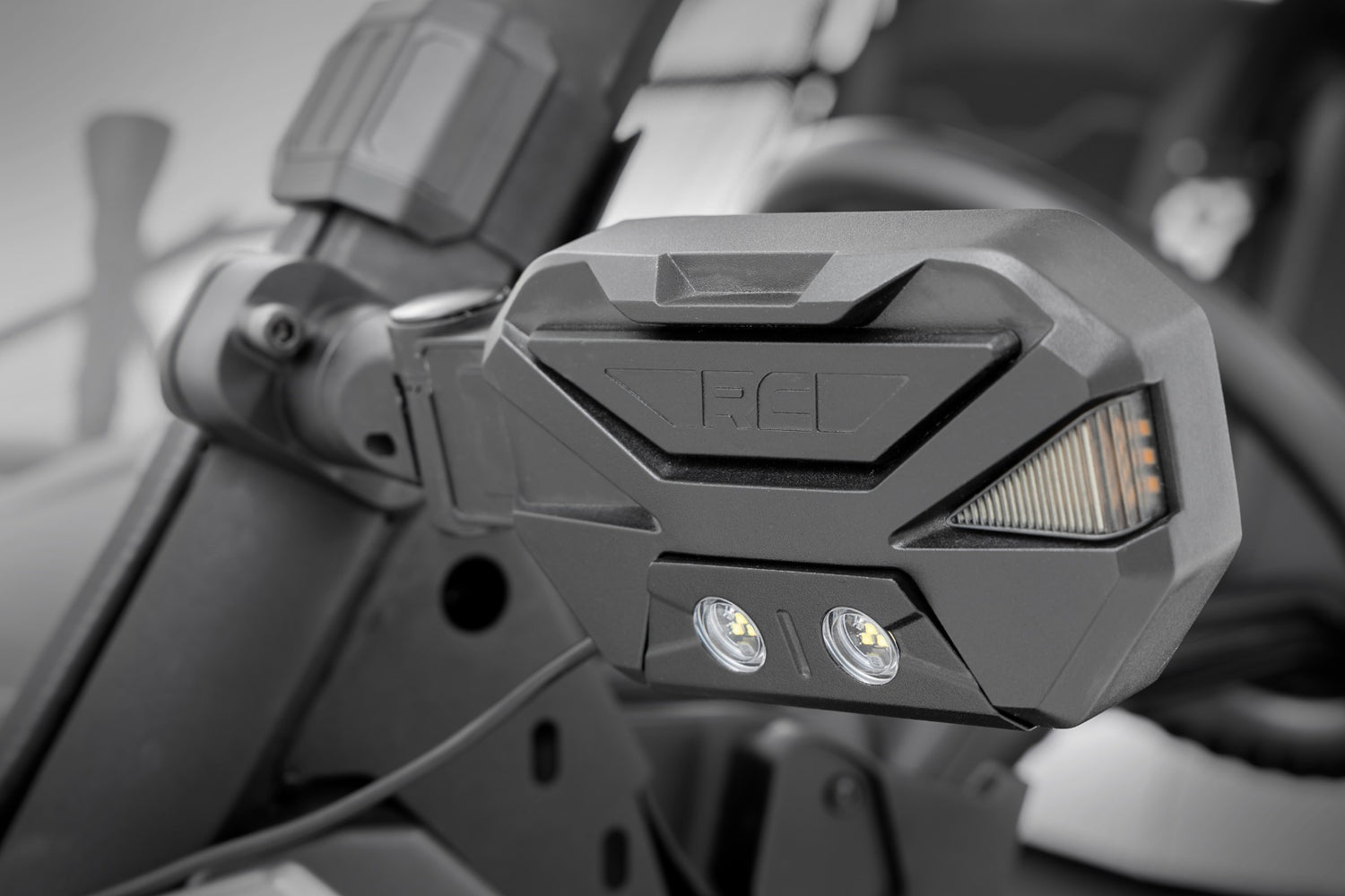 UTV Aluminum Side Mirrors w/Turn Signal (ProFit Cages Universal