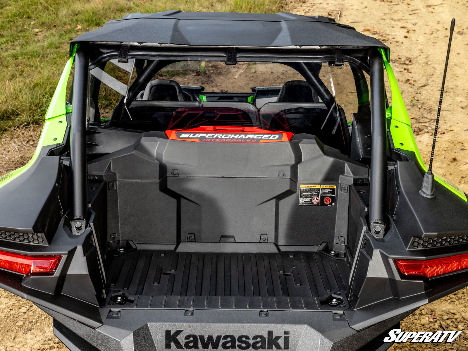 CCA-Hydro kzケース nicehck wings付き Kawasaki Teryx H2 Rear Windshield – Polycarbonate Mud and Debris