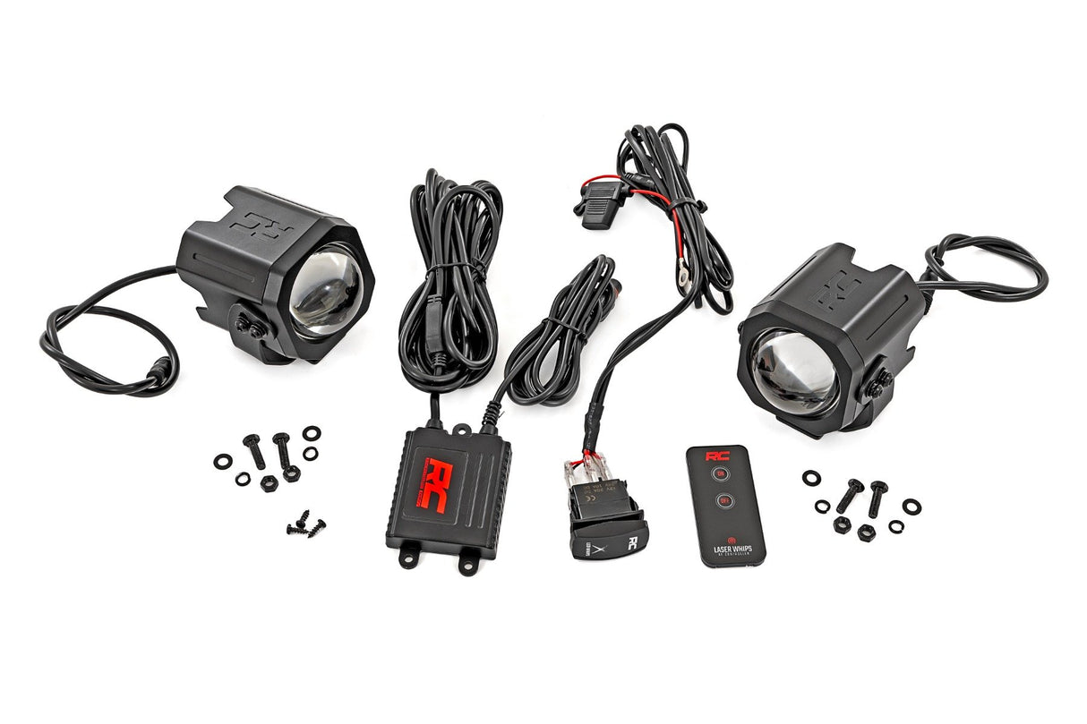 Laser Whip Light Kit | RGBW | 2400 Lumens | Pair