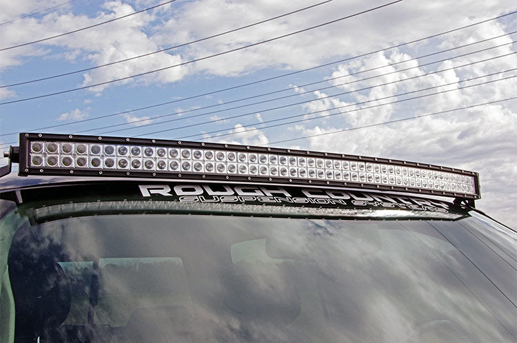 50 Inch Chrome Series LED Light Bar | Curved | Dual Row | Cool White DRL