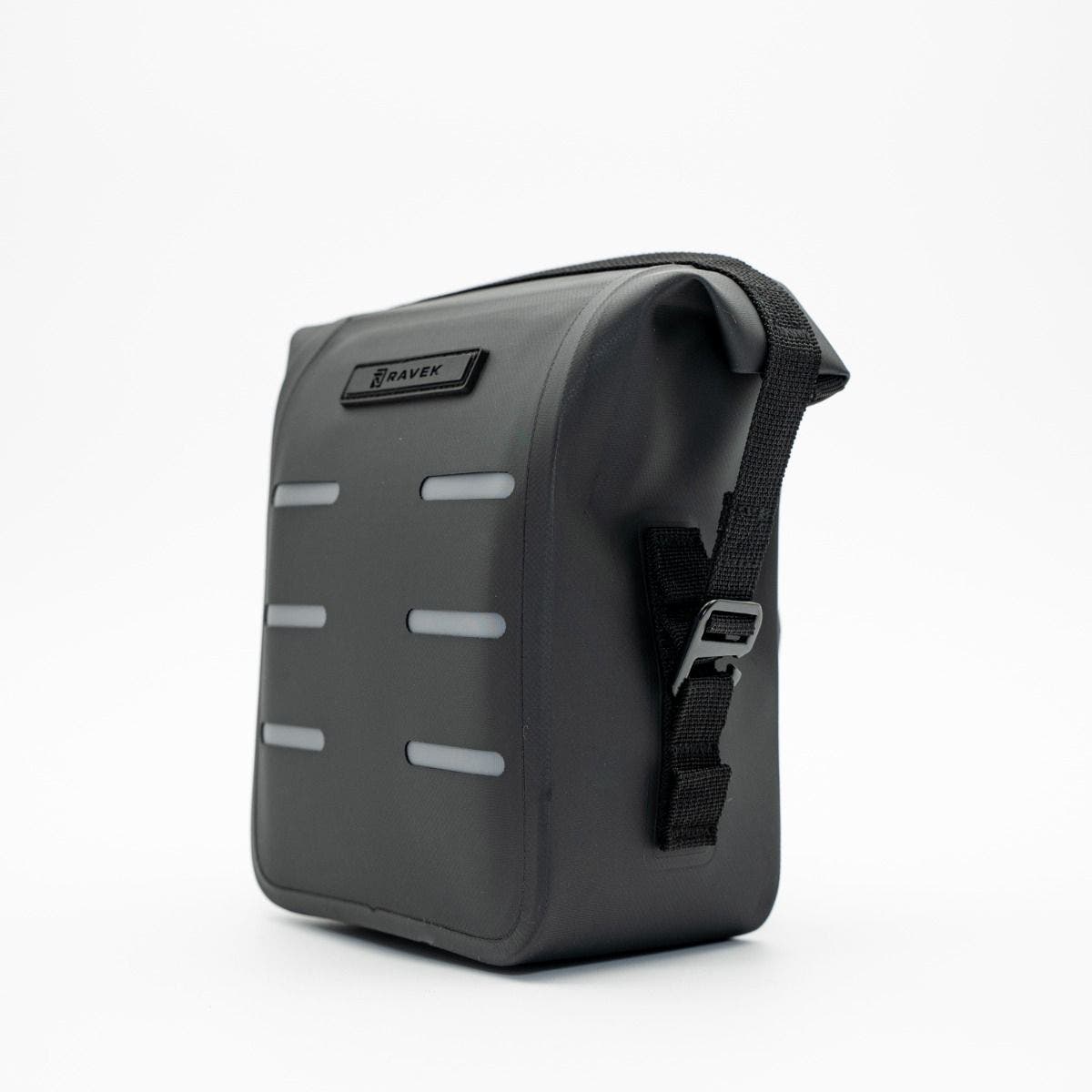 RAVEK MOLLE Zipperless Waterproof Pouch – Black | Compact UTV Storage Bag (1.7 L)